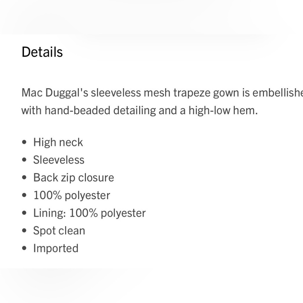 Mac Duggal Silver Embellished High Low Gown - Picture 5 of 5